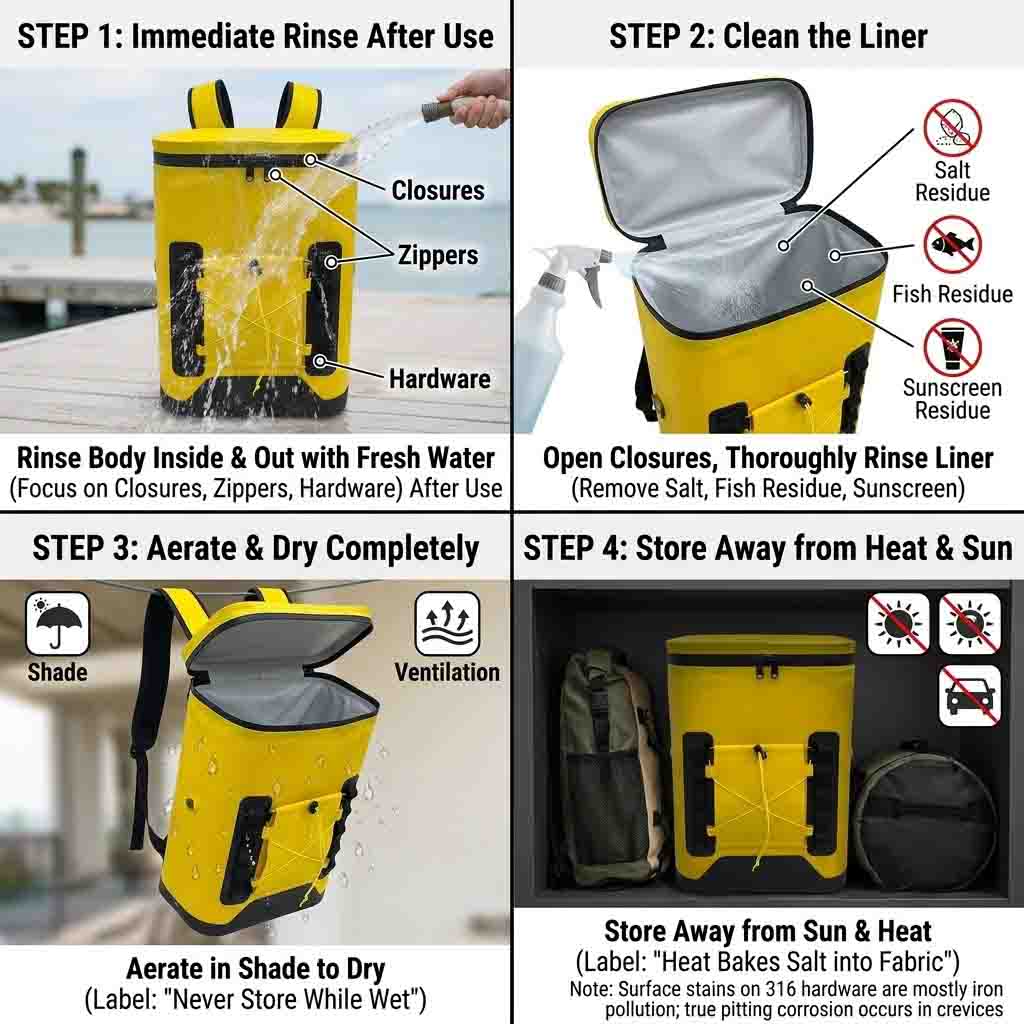 Marine Cooler -reput: suolavesilaatuiset materiaalit ja laitteistot Marine Cooler -reput: suolavesilaatuiset materiaalit ja laitteistot